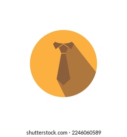 Tie Icon Design, Colored, Shadow, Vector Illustration
