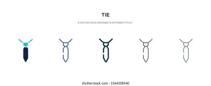 tie icon in different style vector illustration. two colored and black tie vector icons designed in filled, outline, line and stroke style can be used for web, mobile, ui