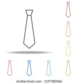 tie icon. Elements of Finance and chart in multi colored icons. Simple icon for websites, web design, mobile app, info graphics