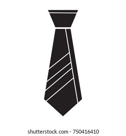 tie icon flat black