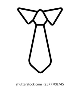 Tie icon Flat simple outline
