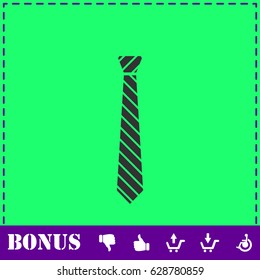 Tie icon flat. Simple vector symbol and bonus icon