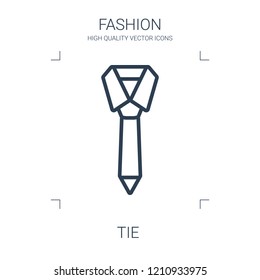 tie icon. high quality line tie icon on white background. from fashion collection flat trendy vector tie symbol. use for web and mobile