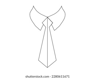 Krawattensymbol-Illustration einzeln auf Vektorsymbol