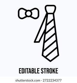 Ilustración de icono de corbata símbolo de signo de Vector aislado