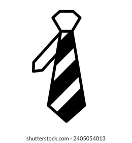 Tie icon isolated on white background