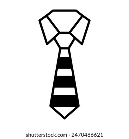 Tie icon isolated on white background