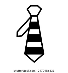 Tie icon isolated on white background