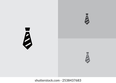 Icono de corbata aislado en el fondo blanco, corbata blanca y negra. conjunto de ilustración de icono de Vector realista. Aislado en blanco. Vector del icono del negocio del lazo en el fondo blanco.