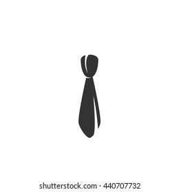 Tie icon isolated on a white background. Logo silhouette design template. Simple symbol concept in flat style. Abstract sign, pictogram for web, mobile and infographics - stock vector