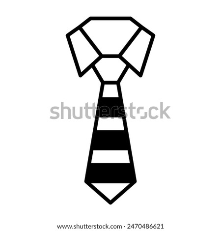 Tie icon isolated on white background
