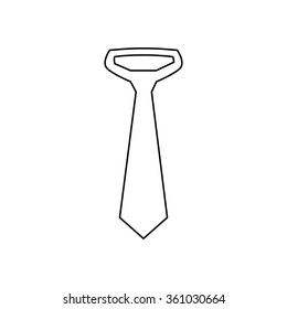 Tie icon. Line art. Vector illustration.