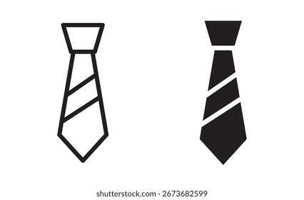 tie icon line and silhouette vector design .