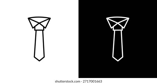Icono de corbata - Estilo de línea. diseño de Plantilla de símbolos
