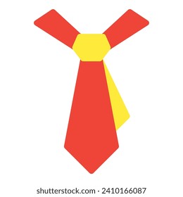 Tie icon or logo illustration flat color style
