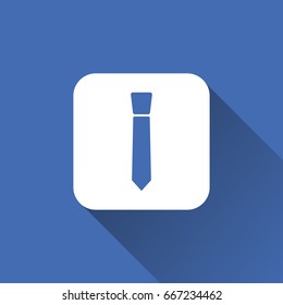 tie icon with long shadow