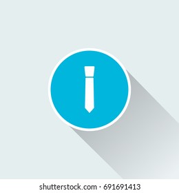 tie icon with long shadow