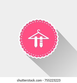tie icon with long shadow