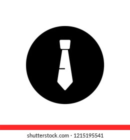 Tie icon in modern flat design isolated on white background. Simple vector illustration for web site or mobile app