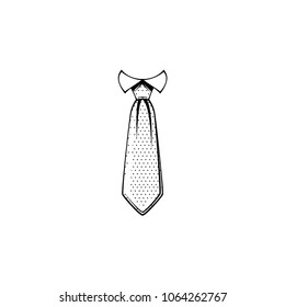 Tie icon. Necktie. Mans accessory. Vector illustration. Fathers day greeting card design