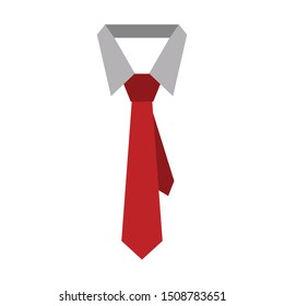 The tie icon. Necktie and neckcloth symbol. Flat Vector illustration