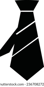 The tie icon. Necktie and neckcloth symbol. Flat Vector