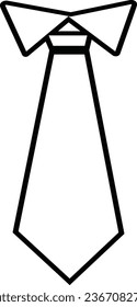 The tie icon. Necktie and neckcloth symbol. Flat Vector