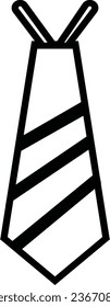 The tie icon. Necktie and neckcloth symbol. Flat Vector