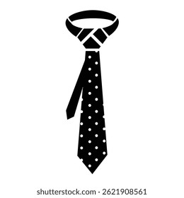 The tie icon. Necktie and neckcloth symbol