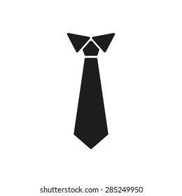 The tie icon. Necktie and neckcloth symbol. Flat Vector illustration