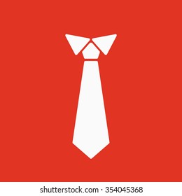 The tie icon. Necktie and neckcloth symbol. Flat Vector illustration