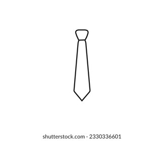 The tie icon. Necktie and neckcloth symbol.Flat Vector illustration. Line tie icon illustration isolated vector sign symbol.Necktie symbol for your web site design, logo, app, UI. Vector illustration.