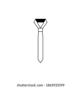 tie icon on a white background, vector illustration