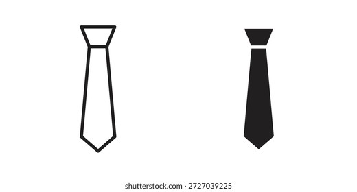 Icono de corbata sobre fondo blanco. Icono de Vector de acciones