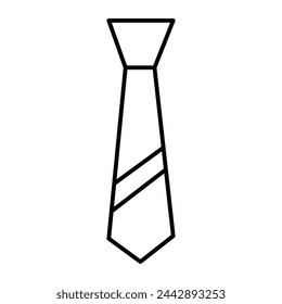 Tie icon with outline and glyph style. Tie icon. Childish clothing and school accessories icon. Vector illustration. Eps file 336.