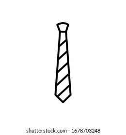 Tie icon with outline style vector for your web design, logo, UI. illustration