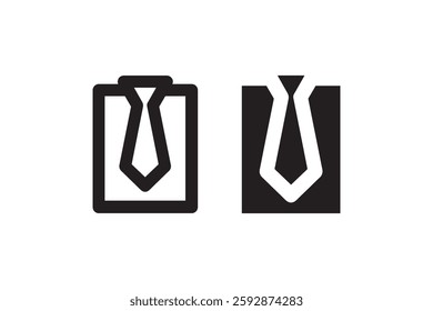 Tie icon representing business and formal wear Vector