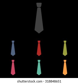 Tie icon set