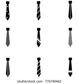 tie icon set