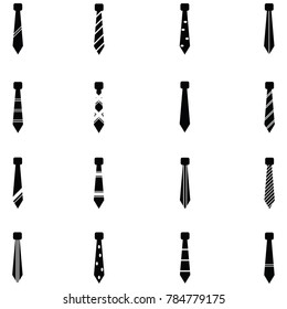 tie icon set
