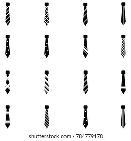 tie icon set