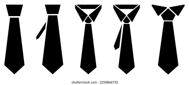 Tie icon set. Design can use for web and mobile app. Vector illustration isolated on white background
