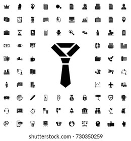 Tie icon. set of filled company icons.