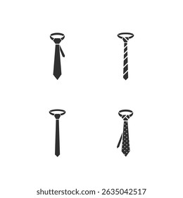 Tie Icon Set flat vector design