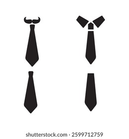 Tie icon set. Necktie illustration sign collection