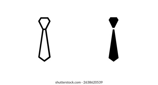 Tie icon set. Suitable for e-commerce websites, fashion apps, and online shopping platforms. Symbol of formal, fashion, style, and neckwear.