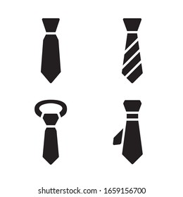 Tie icon set. Vector graphic illustration. Suitable for website design, logo, app, template, and ui. EPS 10.