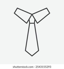 Conjunto de iconos de corbata. Ilustración vectorial.