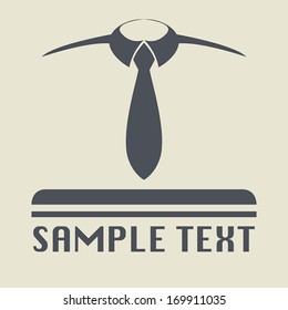 Tie icon or sign, vector illustration
