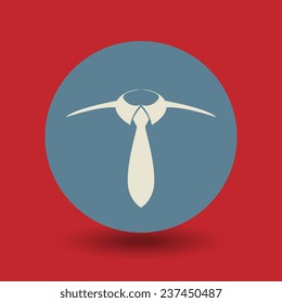 Tie icon or sign, vector illustration